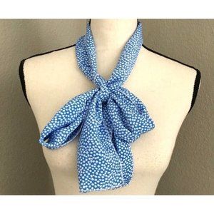 Light Blue and White Print Scarf